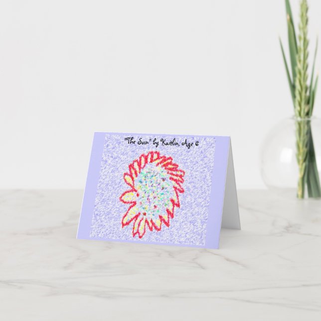 Carte "The Sun" par Kaitlin, âge 6 (Devant)
