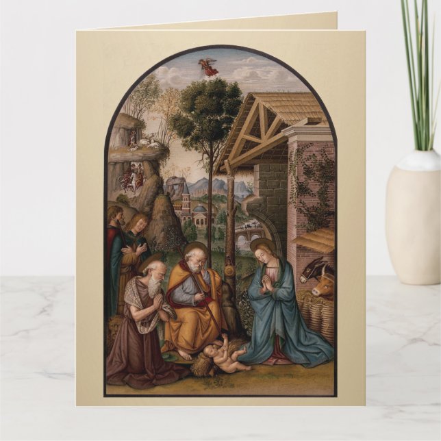 Carte The Virgin Mary and Baby Jesus Christmas Greetings (Devant)