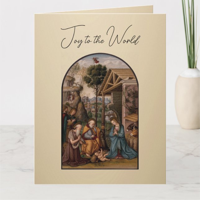 Carte The Virgin Mary and Baby Jesus Christmas Greetings (Devant)