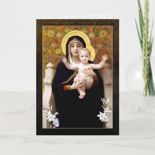 Carte The Virgin of the Lilies by William Bouguereau (Devant)