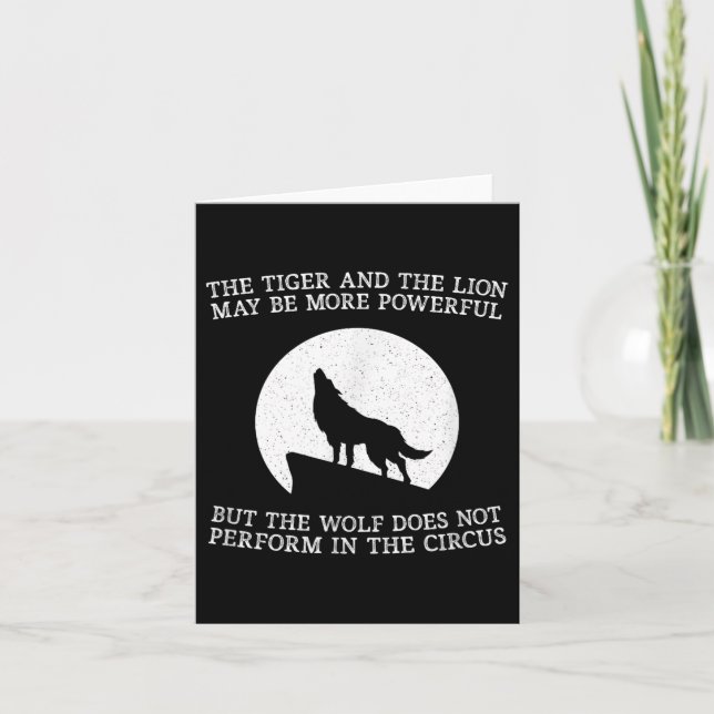 Carte The Wolf Doesn't Perform In The Circus Cool Wolf M (Devant)