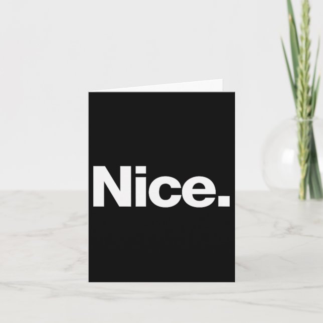 Carte The Word Nice _ A Christmas Design That Says Nice  (Devant)