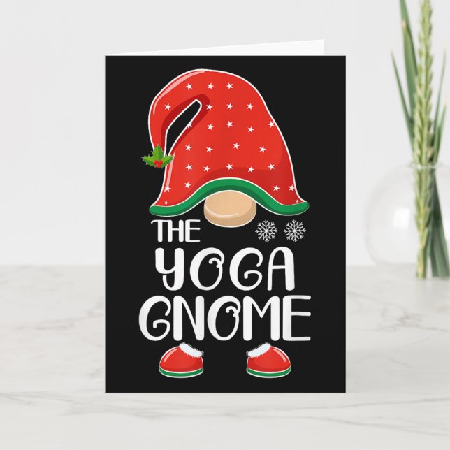 Carte The Yoga Gnome Elf Matching Family Group Christmas (Devant)