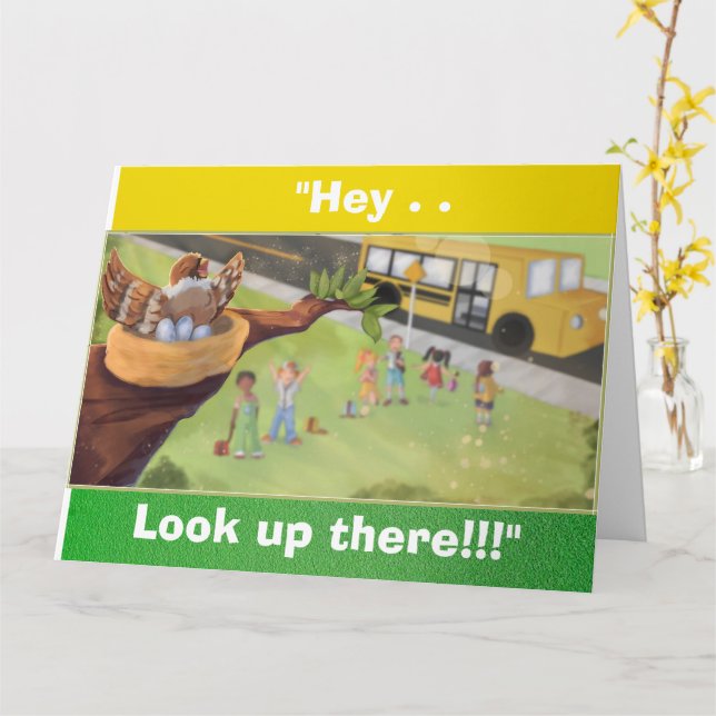 Carte #TheLittleBirdThatChirped Happy Mother's Day (Fleur jaune)