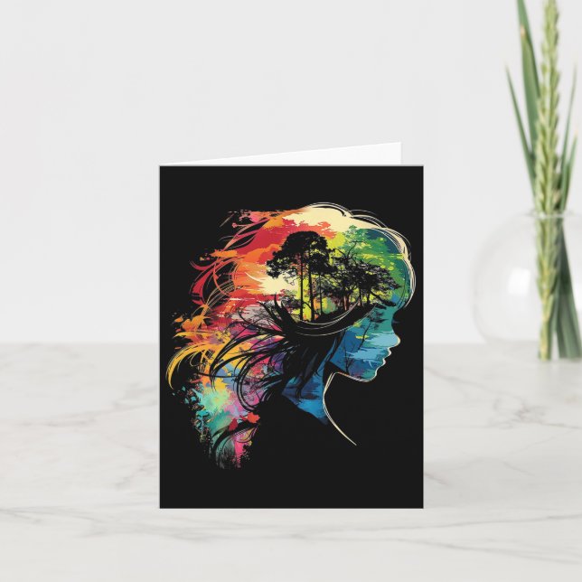 Carte Thème Anime Manga Illustration Colorée Anime  (Devant)