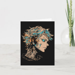 Carte Thème Anime Manga Yeux Bleus Illustration Anime 