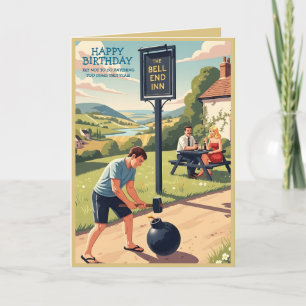 Carte Thème anniversaire drôle avec boisson
