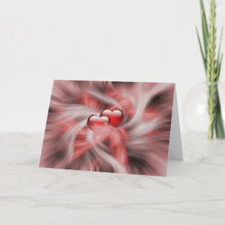 Carte Thème d'amour de cœurs