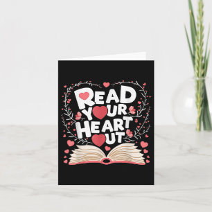 Carte Thème d'amour de livre Lis ton cœur pour la Saint-