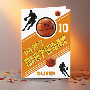 Carte Thème d'anniversaire Joueur de Basket-ball Moderne
