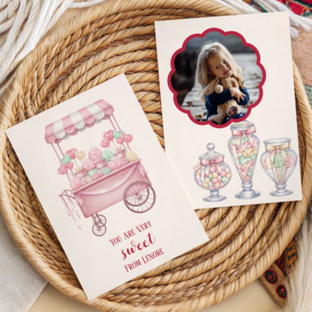 Carte Thème de bonbons Photo de Saint-Valentin pour enfa (Créateur téléchargé)