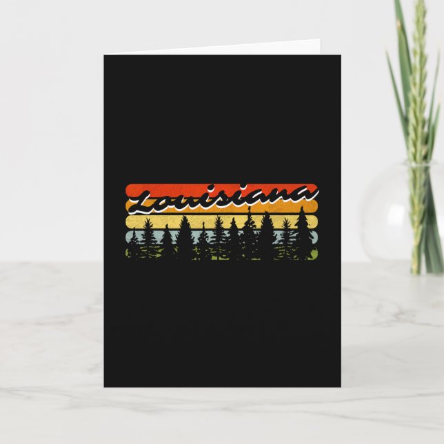 Carte Thème de cabane de forêt de Louisiane Souvenir de  (Devant)