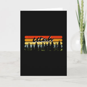 Carte Thème de cabane de forêt de l'Utah au coucher du s