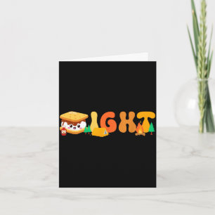 Carte Thème de camping pour 8e anniversaire S’more fête 