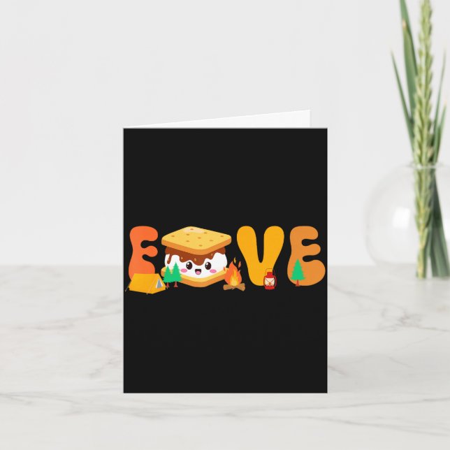 Carte Thème de camping pour le 5e anniversaire S’more fê (Devant)