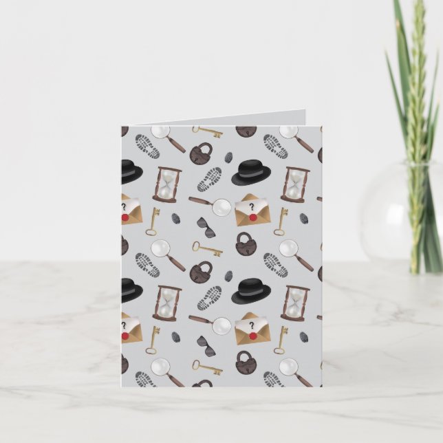 Carte Thème de détective espion enquêteur secret pour en (Devant)