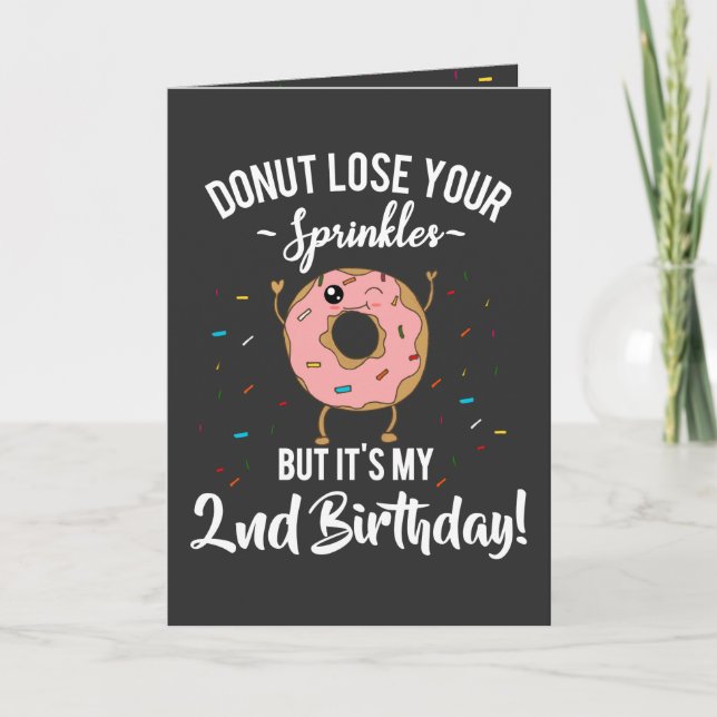 Carte Thème de donut pour 1er anniversaire C personnalis (Devant)