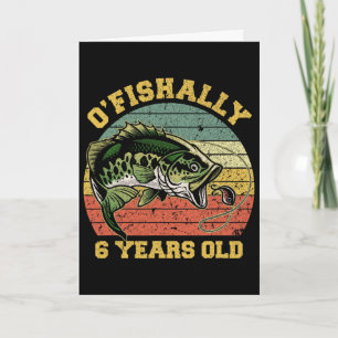 Carte Thème de fête d'anniversaire pour 6 ans O'fishally