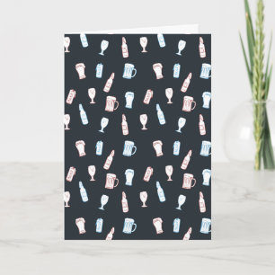 Carte Thème de fête de bière rustique dessiné à la main 