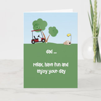 Carte Thème de golf Fête des pères