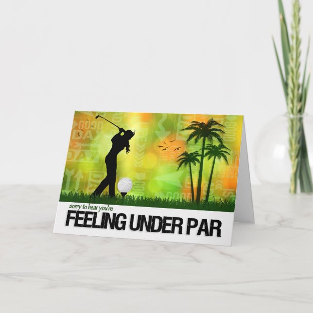 Carte Thème de Golfeur Femme Se Bien (Devant)