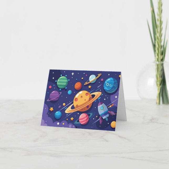 Carte Thème de l'espace et des planètes (Devant)