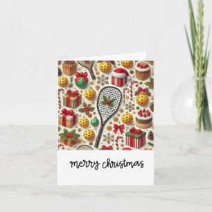 Carte Thème de Noël de Pickleball