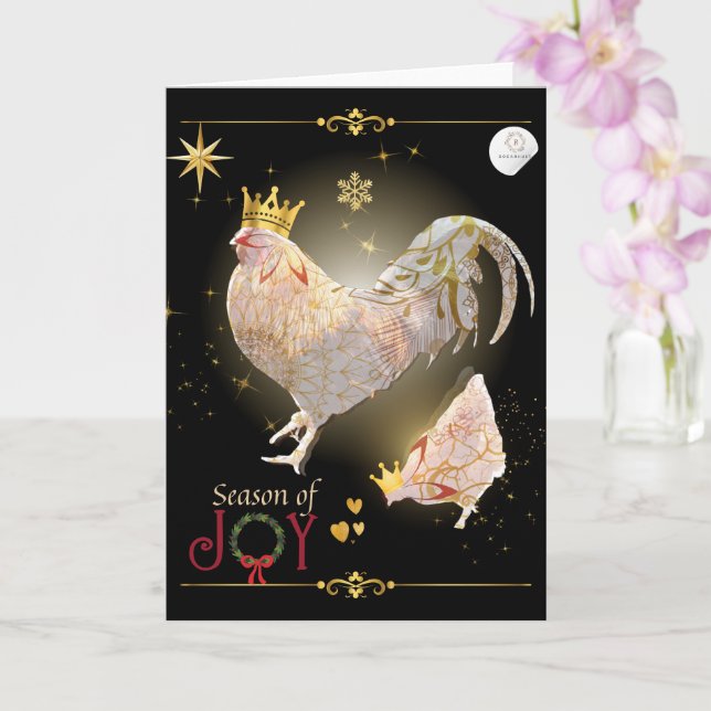 Carte Thème de Noël Luxueux Imprimé Boganhues (Orchidée)