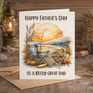 Carte Thème de pêche Super Papa Fête des Pères