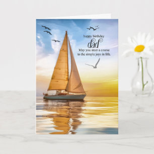 Carte Thème de voilier nautique pour l'anniversaire de P