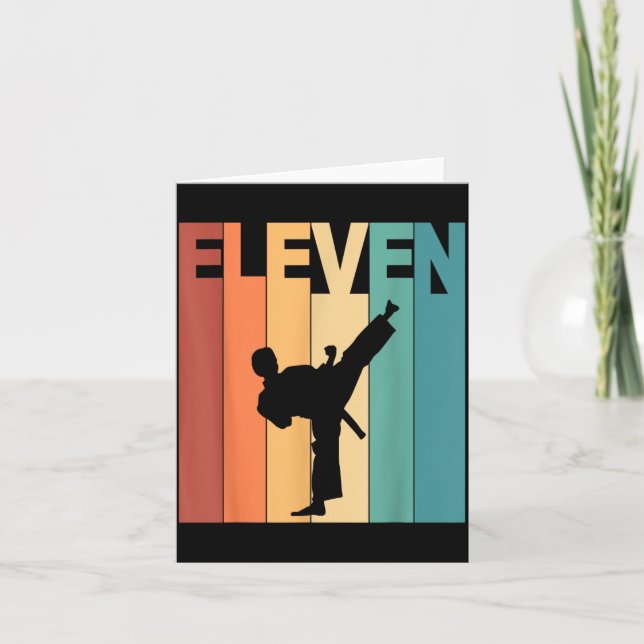 Carte Thème Karaté Taekwondo 11e Anniversaire 11 Ans (Devant)