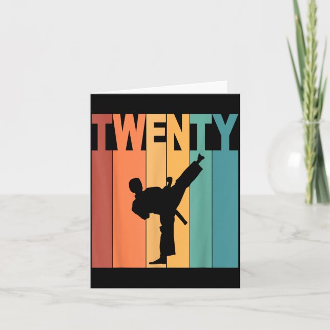 Carte Thème Karaté Taekwondo 20 ans 20e anniversaire (Devant)