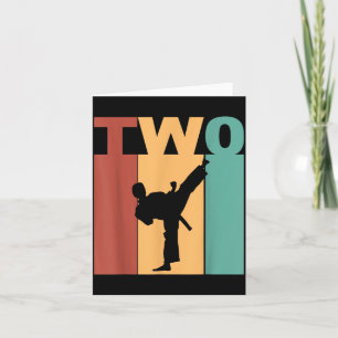 Carte Thème Karaté Taekwondo 2ème Anniversaire 2 Ans
