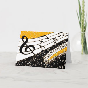 Carte thème musical or