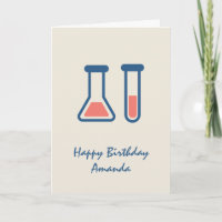 Thème scientifique anniversaire Bécher et tube à e