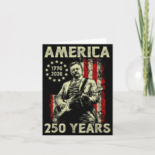Carte Theodore Roosevelt jouant de la guitare Aamerica 2