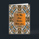Carte Théorie abstraite du Design Step<br><div class="desc">Greeting card abstract design step father birthday card that you can customise with any text of your choice. Should you require re any help with customising then contact us through the link on this page. Abstract step papa birthday</div>