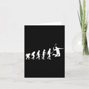 Carte Théorie de l'évolution drôle de joueur de badminto