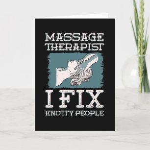 Carte Thérapeute de Massage Je Répare les Gens Noués