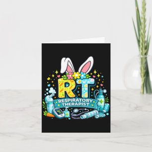 Carte Thérapeute respiratoire lapin de Pâques drôle humo