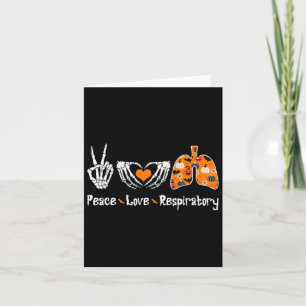 Carte Thérapeute Respiratoire Paix Amour Squelette Drôle