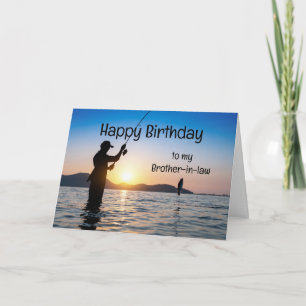 Carte Thérapie de pêche d'anniversaire de beau-frère en 