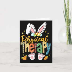 Carte Thérapie physique mignonne lapin de Pâques physiqu