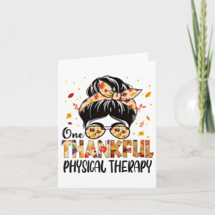 Carte Thérapie physique Un Remerciement Messy Bun Thanks