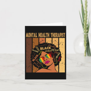 Carte Thérapiste en santé Afro Femmes Noir Histoire Mois