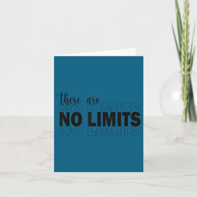 Carte There Are No Limits Mindset Motivation Black  (Devant)