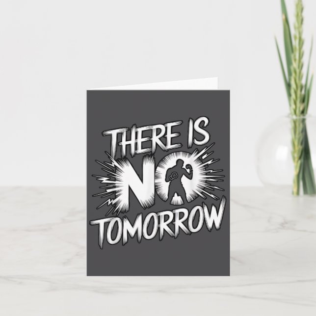 Carte There Is No Tomorrow Motivational Boxing Insration (Devant)