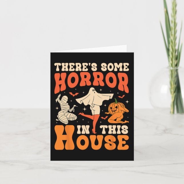 Carte There's Some Horrors In this House Halloween Ghost (Devant)