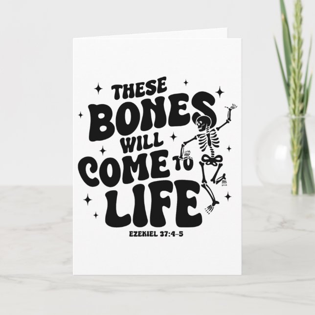 Carte These Bones Will Come To Life Dancing Skeleton Chr (Devant)