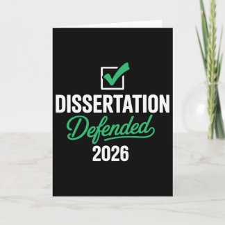 Carte Thèse soutenue 2026 pour doctorat Phd Edd